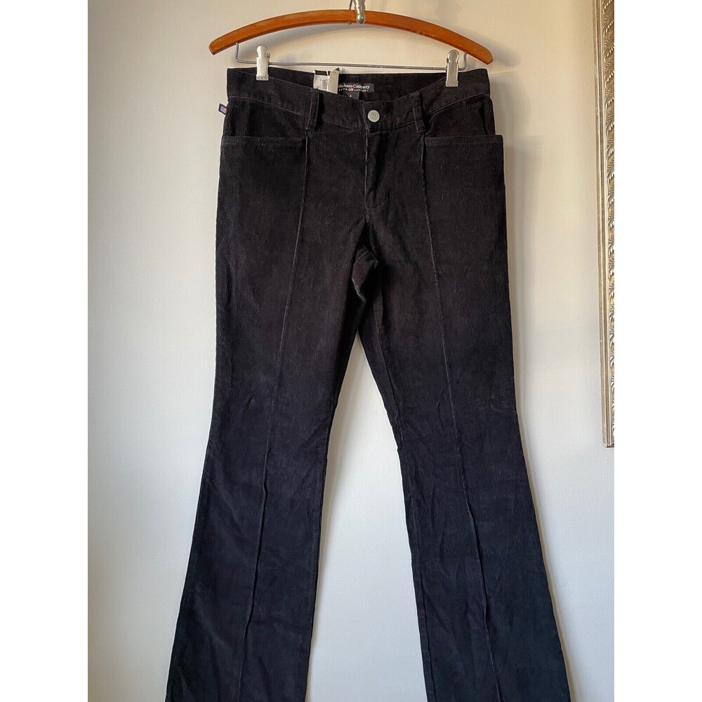 NWT RALPH LAUREN Polo Women's Size 4 X 32 Black Corduroy Jeans w/ Front Crease